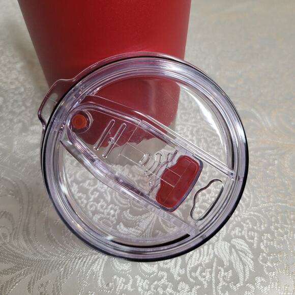 Personalized Melissa tumbler dark red stainless steel travel mug double walled - Picture 7 of 9